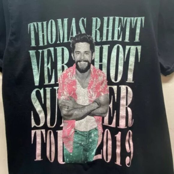 Thomas Rhett Concert T-Shirt Medium Black Graphic Logo Hot Summer Tour 2019 EUC - Picture 4 of 10
